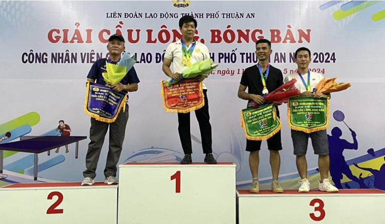 V.F.R GẶT HÁI THÀNH CÔNG NỘI DUNG CẦU LÔNG VÀ BÓNG BÀN TẠI GIẢI ĐẤU THỂ THAO MỪNG THÁNG CÔNG NHÂN DO LIÊN ĐOÀN LAO ĐỘNG THÀNH PHỐ THUẬN AN TỔ CHỨC