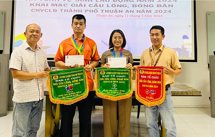 V.F.R GẶT HÁI THÀNH CÔNG NỘI DUNG CẦU LÔNG VÀ BÓNG BÀN TẠI GIẢI ĐẤU THỂ THAO MỪNG THÁNG CÔNG NHÂN DO LIÊN ĐOÀN LAO ĐỘNG THÀNH PHỐ THUẬN AN TỔ CHỨC (8)