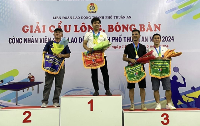 V.F.R GẶT HÁI THÀNH CÔNG NỘI DUNG CẦU LÔNG VÀ BÓNG BÀN TẠI GIẢI ĐẤU THỂ THAO MỪNG THÁNG CÔNG NHÂN DO LIÊN ĐOÀN LAO ĐỘNG THÀNH PHỐ THUẬN AN TỔ CHỨC
